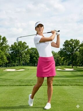 PGA TOUR Airflux Golf Skort Barbie Pink Tummy Control Women’s Size Medium